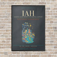 Thumbnail for Houston George Bush Intercontinental Airport IAH - Canvas Framed - Gray