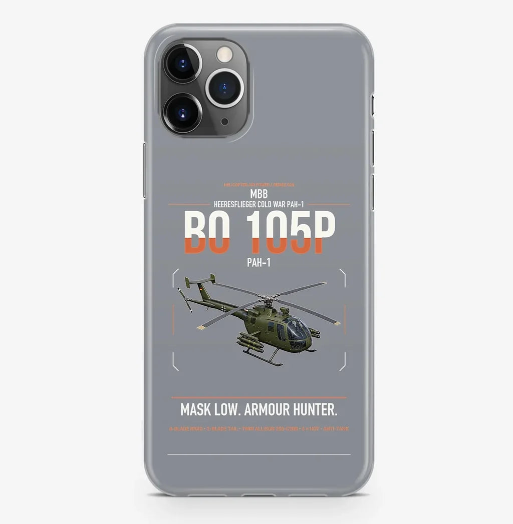 MBB BO 105P PAH-1 design on gray magsafe iphone case, for iPhone Pro Max