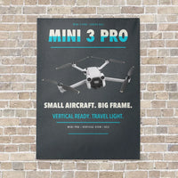 Thumbnail for DJI Mini 3 Pro vertical canvas print - no frame - gray background