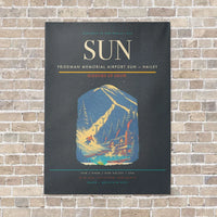 Thumbnail for Friedman Memorial Airport SUN — Hailey vertical canvas print - no frame - gray background