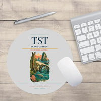 Thumbnail for Trang Airport (TST) design on light gray round mouse pad