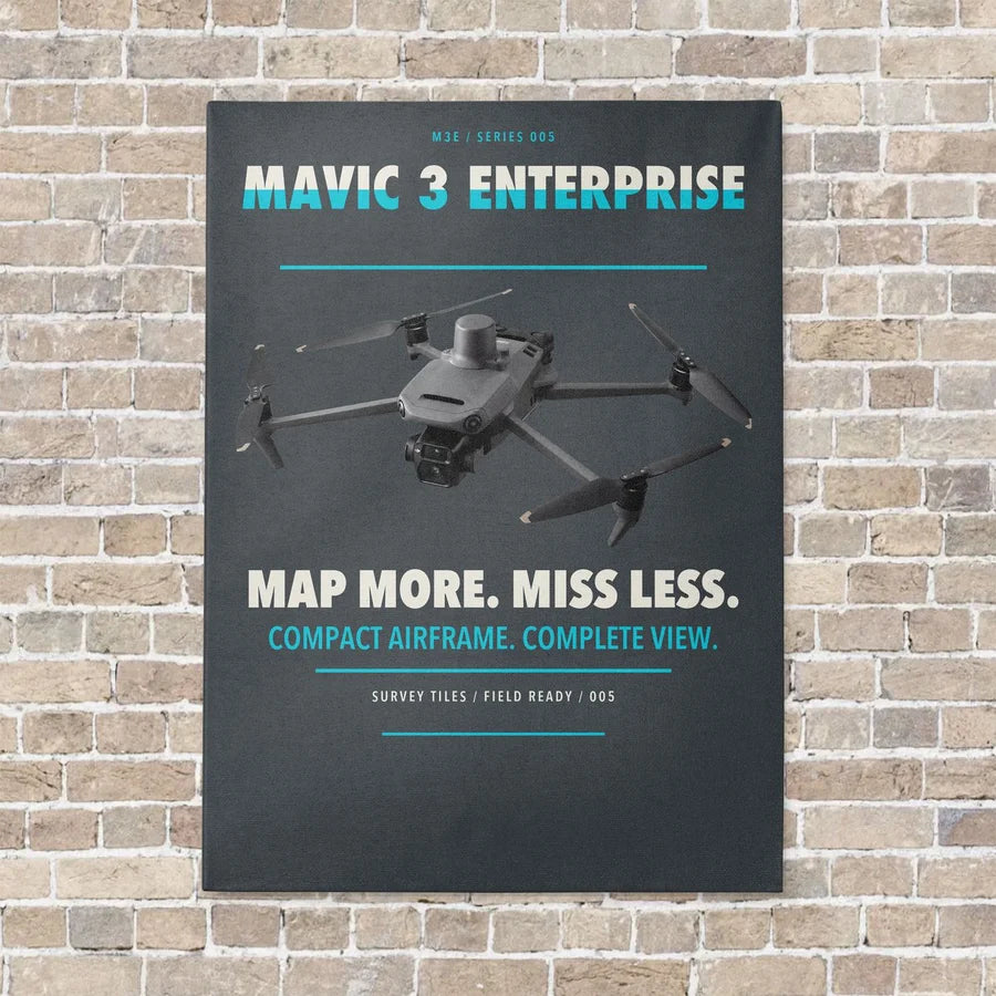 DJI Mavic 3 Enterprise vertical canvas print - no frame - gray background