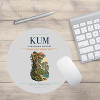 Thumbnail for Yakushima Airport (KUM) design on light gray round mouse pad