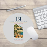 Thumbnail for Skiathos Island National Airport (JSI) design on light gray round mouse pad