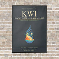Thumbnail for Kuwait International Airport KWI - Canvas Framed - Gray