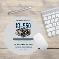 Thumbnail for IO-550 design on light gray round mouse pad