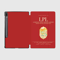 Thumbnail for Liverpool John Lennon Airport (LPL) design on red samsung tablet tablet case