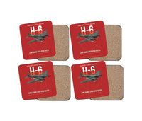 Thumbnail for Heinkel He 111H-6 design on red 4 pieces set coaster