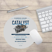 Thumbnail for CATALYST design on light gray round mouse pad