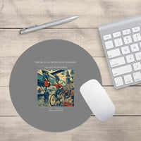Thumbnail for VINTAGE G4311 - The Bicycle Messenger Handoff - Designed Mouse Pads design on gray round