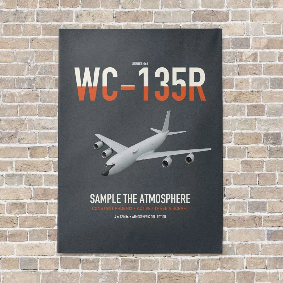 WC-135R Constant Phoenix vertical canvas print - no frame - gray background