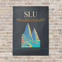 Thumbnail for George F. L. Charles Airport SLU — Castries vertical canvas print - no frame - gray background