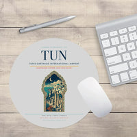 Thumbnail for Tunis-Carthage International Airport (TUN) design on light gray round mouse pad