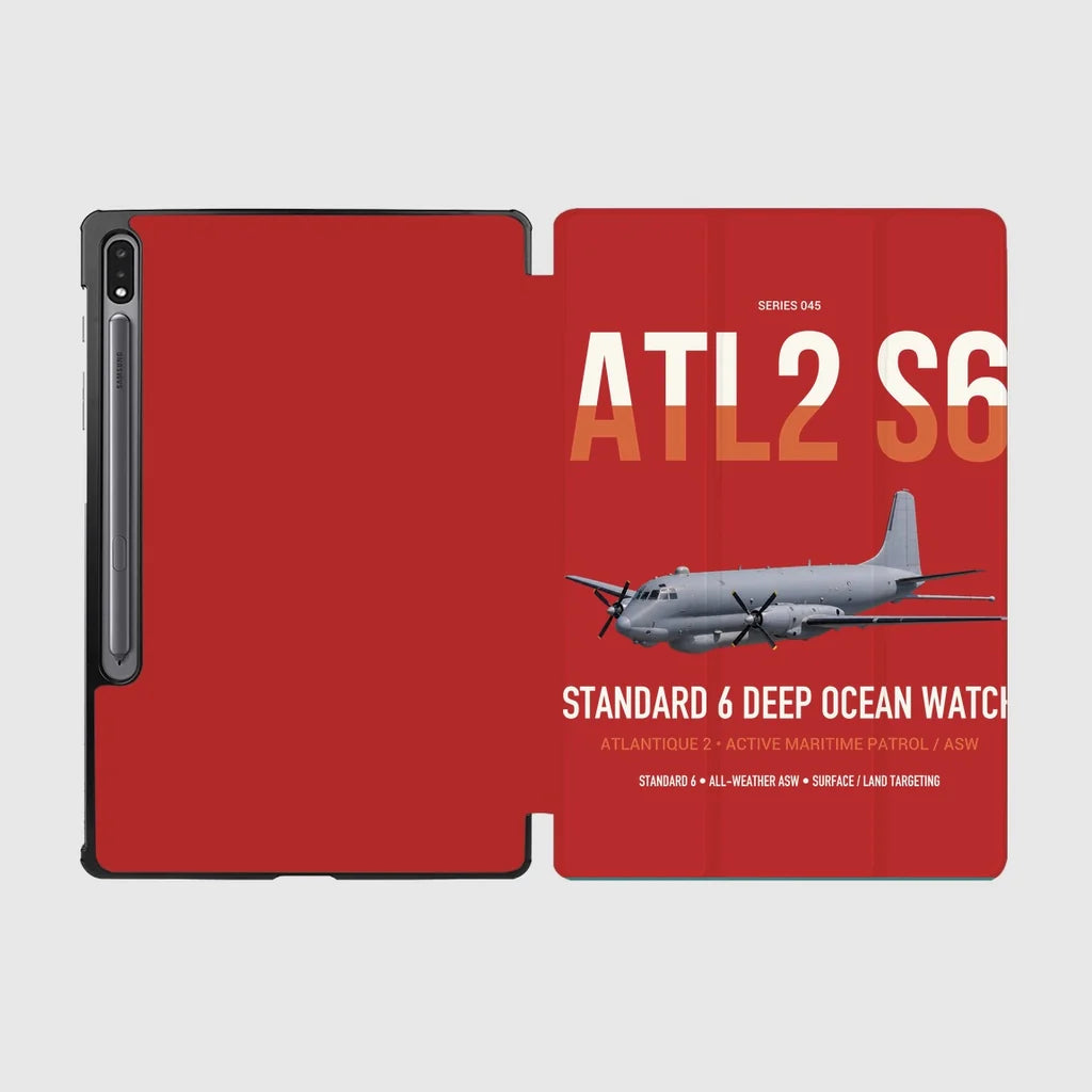 Atlantique 2 Standard 6 design on red samsung tablet tablet case