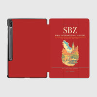 Thumbnail for Sibiu International Airport (SBZ) design on red samsung tablet tablet case