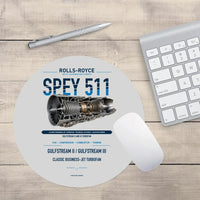 Thumbnail for SPEY 511 design on light gray round mouse pad