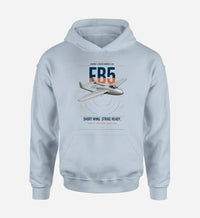 Thumbnail for de Havilland Vampire FB5 design on light blue double-side hoodie, single-side print