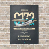 Thumbnail for Cessna 172 Skyhawk vertical canvas print - no frame - gray background