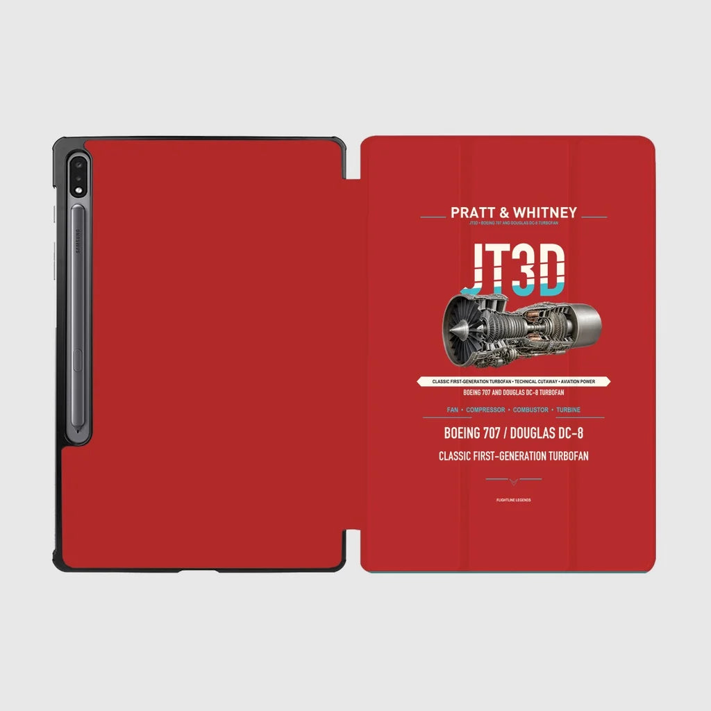 JT3D design on red samsung tablet tablet case