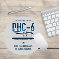 Thumbnail for DHC-6 Twin Otter Classic 300-G design on light gray round mouse pad