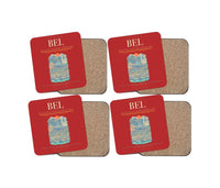 Thumbnail for Belem Val de Cans - Julio Cezar Ribeiro International Airport BEL Coaster 4-Pieces-Set - Red