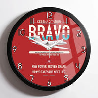 Thumbnail for Cessna Citation Bravo design on red framed wall clock
