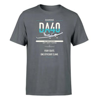 Thumbnail for Diamond DA40 design on gray t-shirt, single-side print