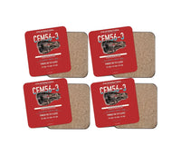 Thumbnail for CFM56-3 design on red 4 pieces set coaster