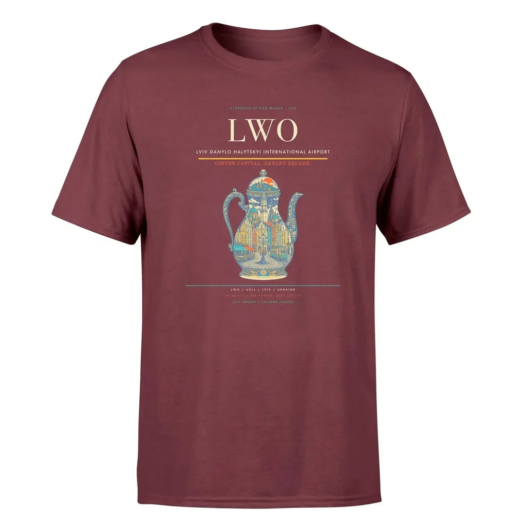 Lviv Airport (LWO) Premium T-Shirt Dark Red