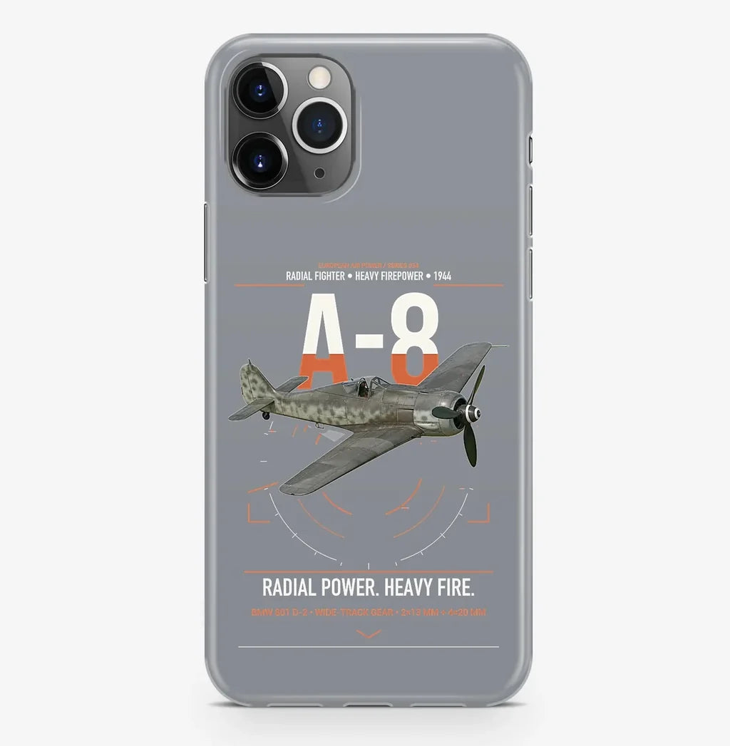 Focke-Wulf Fw 190A-8 design on gray magsafe iphone case, for iPhone Pro Max