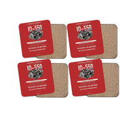 Thumbnail for IO-550 design on red 4 pieces set coaster