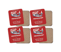 Thumbnail for DHC-6 Twin Otter Classic 300-G design on red 4 pieces set coaster