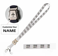 Thumbnail for Boeing 747 & PW4000-94 Engine seat belt lanyard - white with name