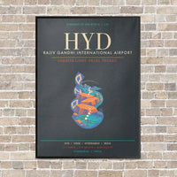 Thumbnail for Rajiv Gandhi International Airport Hyderabad HYD - Canvas Framed - Gray