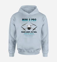 Thumbnail for DJI Mini 5 Pro design on light blue hoodie single side