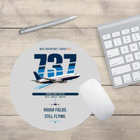Thumbnail for Boeing 737-200 design on light gray round mouse pad