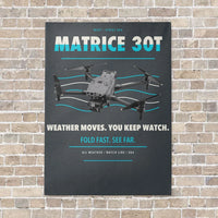 Thumbnail for DJI Matrice 30T vertical canvas print - no frame - gray background