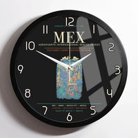 Thumbnail for Mexico City Benito Juarez International Airport MEX Wall-Clock Framed - Black