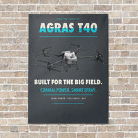 Thumbnail for DJI Agras T40 vertical canvas print - no frame - gray background