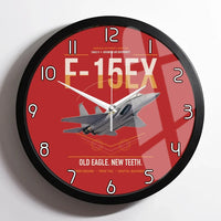 Thumbnail for F-15EX Eagle II design on red framed wall clock