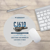 Thumbnail for CJ610 design on light gray round mouse pad