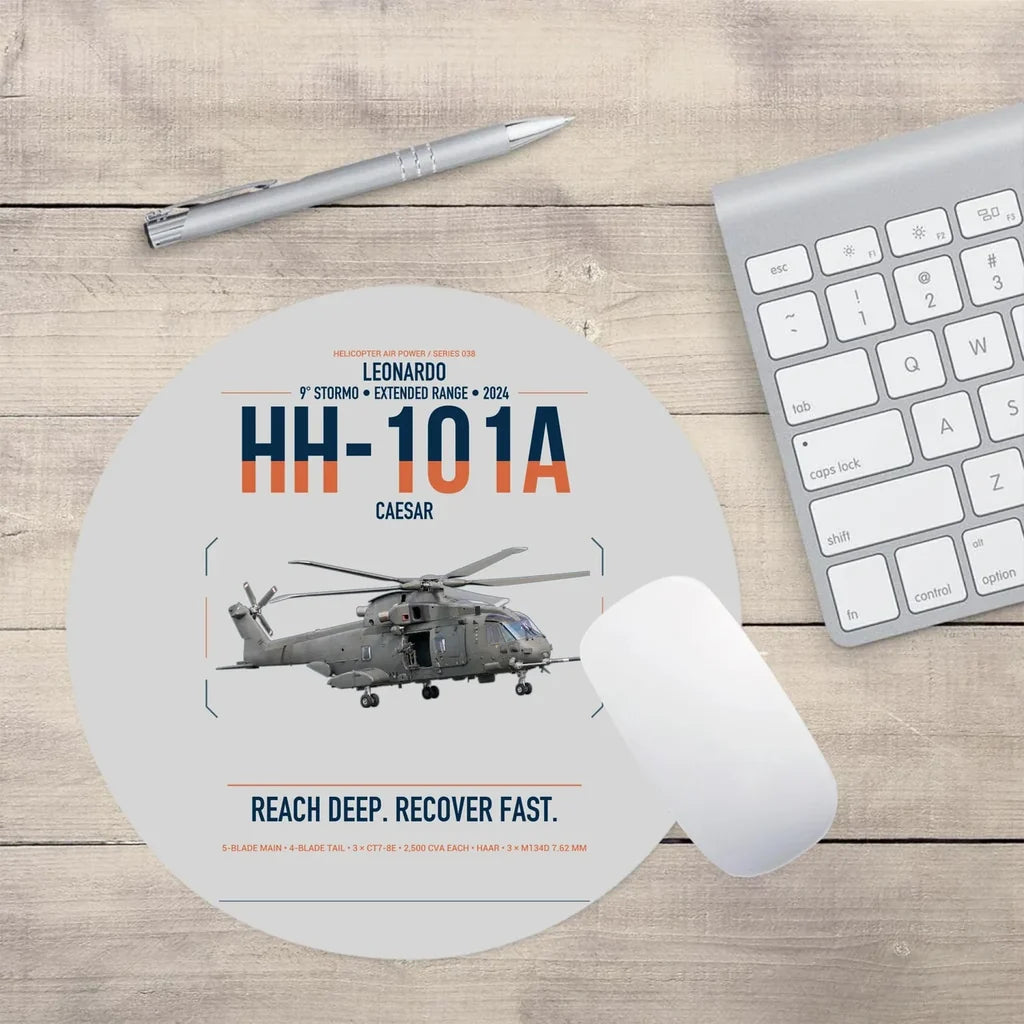 Leonardo HH-101A Caesar design on light gray round mouse pad