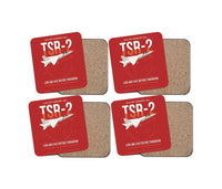 Thumbnail for BAC TSR-2 design on red 4 pieces set coaster