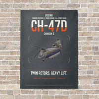 Thumbnail for Boeing CH-47D vertical canvas print - no frame - gray background