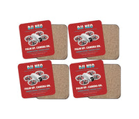 Thumbnail for DJI Neo design on red 4 pieces set coaster