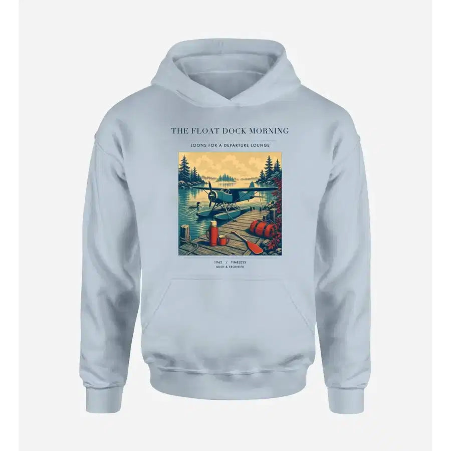 VINTAGE G4195 - The Float Dock Morning - Premium Hoodie design on lightblue premium
