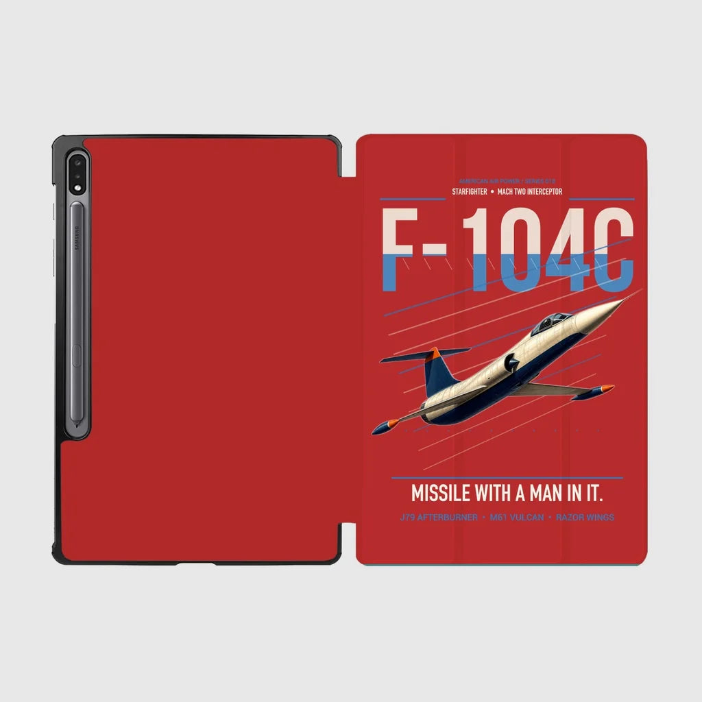 F-104C Starfighter design on red samsung tablet tablet case