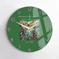 Thumbnail for VINTAGE G4006 - The Mountain Crossing - Designed Wall Clocks design on green no-frame