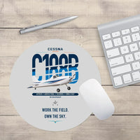Thumbnail for Cessna A188B AgTruck design on light gray round mouse pad