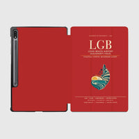 Thumbnail for Long Beach Airport (Daugherty Field) (LGB) design on red samsung tablet tablet case
